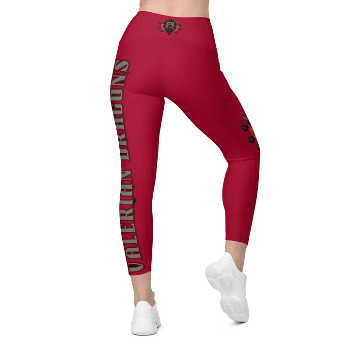 RED demon soul square up women's pocket leggings product image (2)
