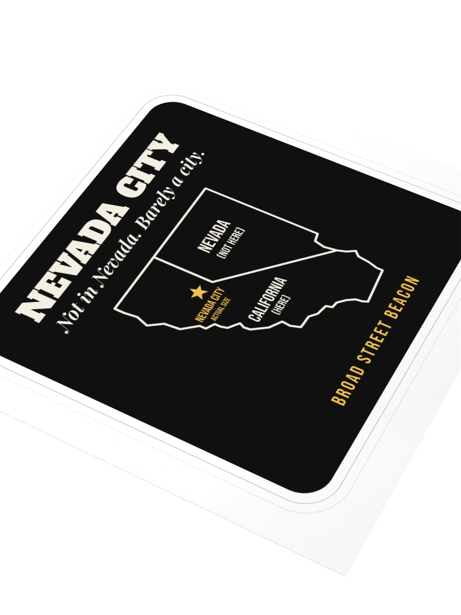Nevada City: Not in Nevada Map Sticker product image (3)