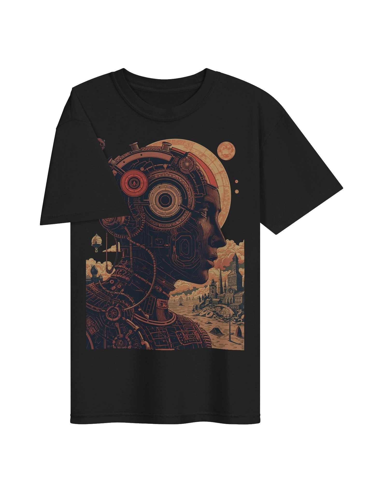 Retro Futurist Mechanical Mind Heavyweight T-Shirt product image (6)