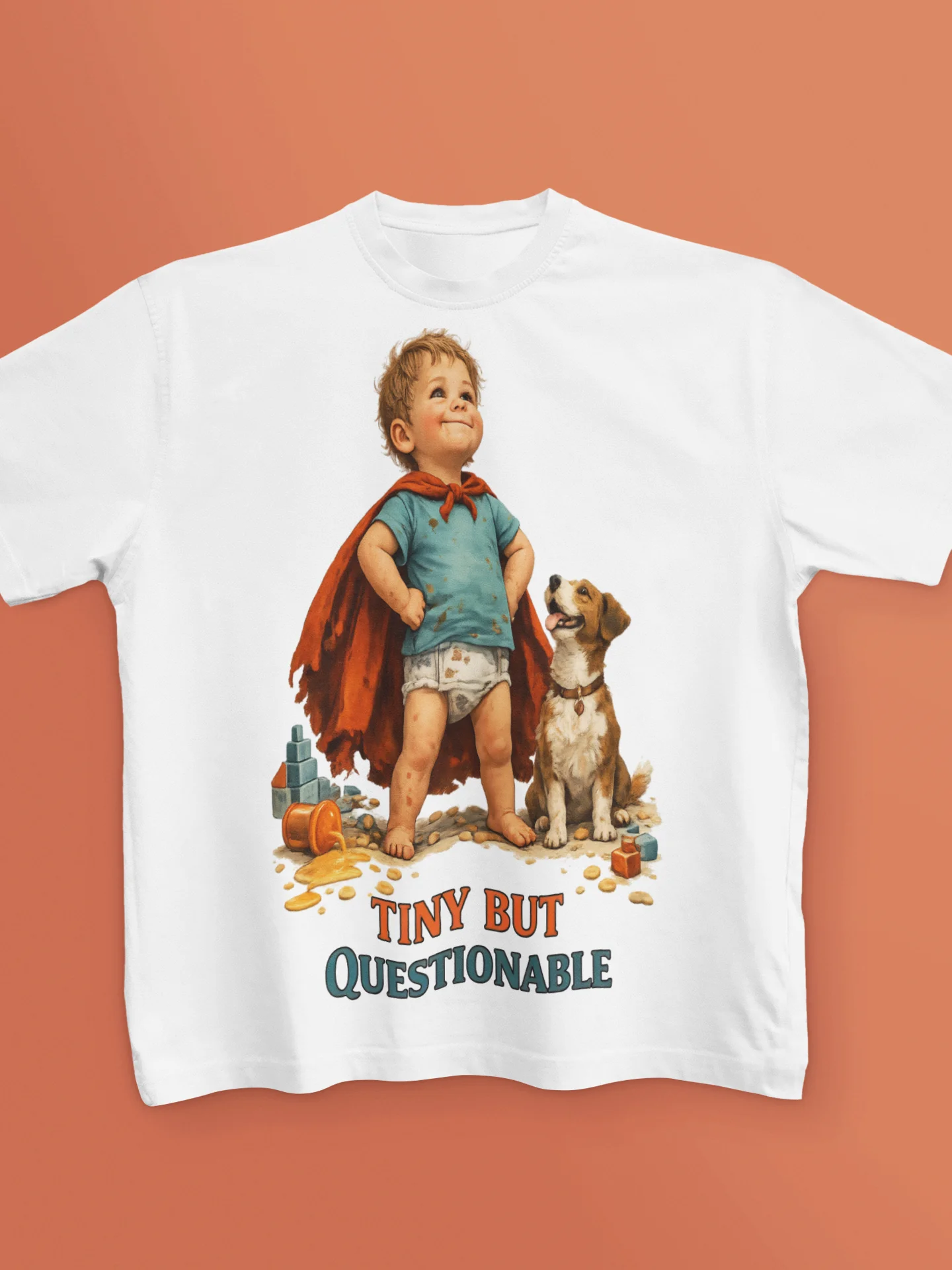 Tiny But Questionable Kids T-Shirt Funny Dog Kid Tee product image (116)