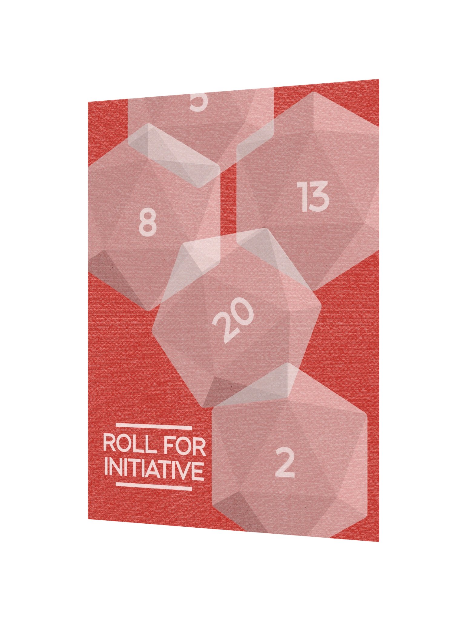 Minimalist Roll for Initiative D20 Board Game Room Poster - UNFRAMED product image (2)