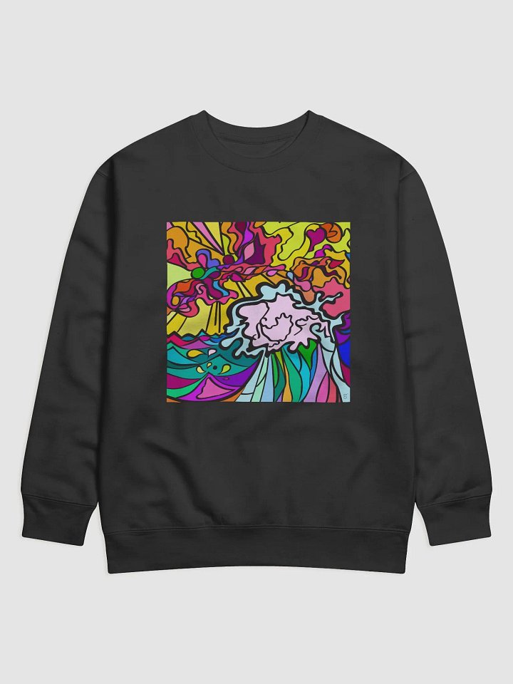 Energetic Waves Premium Sweatshirt – Wave at Sunset product image (1)