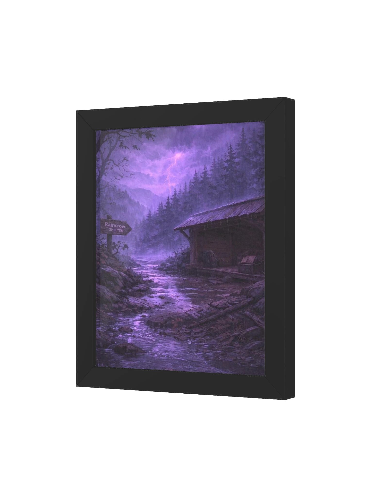 APPALACHIAN TRAIL RAINCROW SHELTER FRAMED PRINT product image (3)