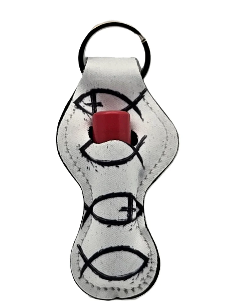 Christian Fish Lip Balm Holder Key Ring product image (1)