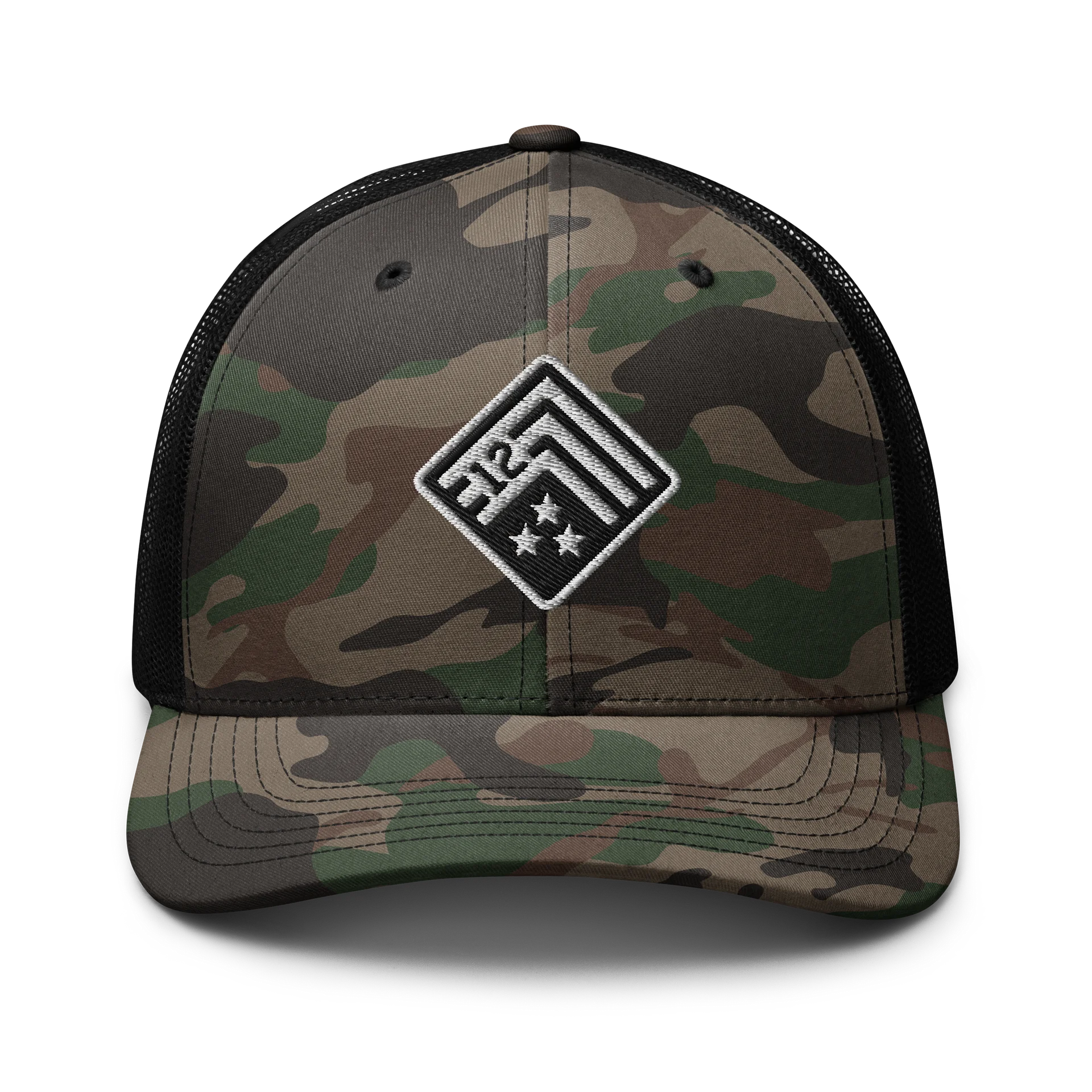 Schwarber’s Neighborhood Heroes Camo Trucker Hat product image (1)