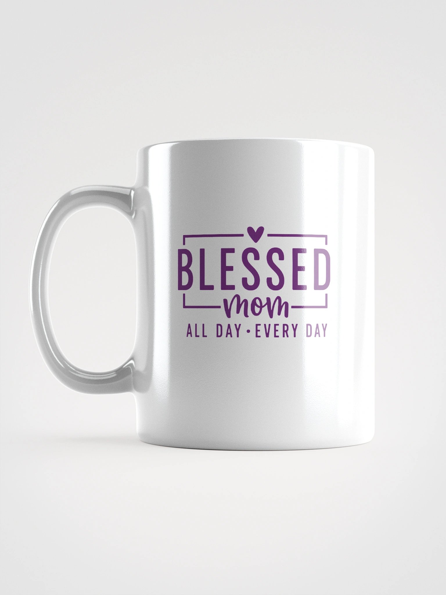 Blessed Mom Mug | Elegant Script Design with Heart | Mom Life Every Day product image (17)