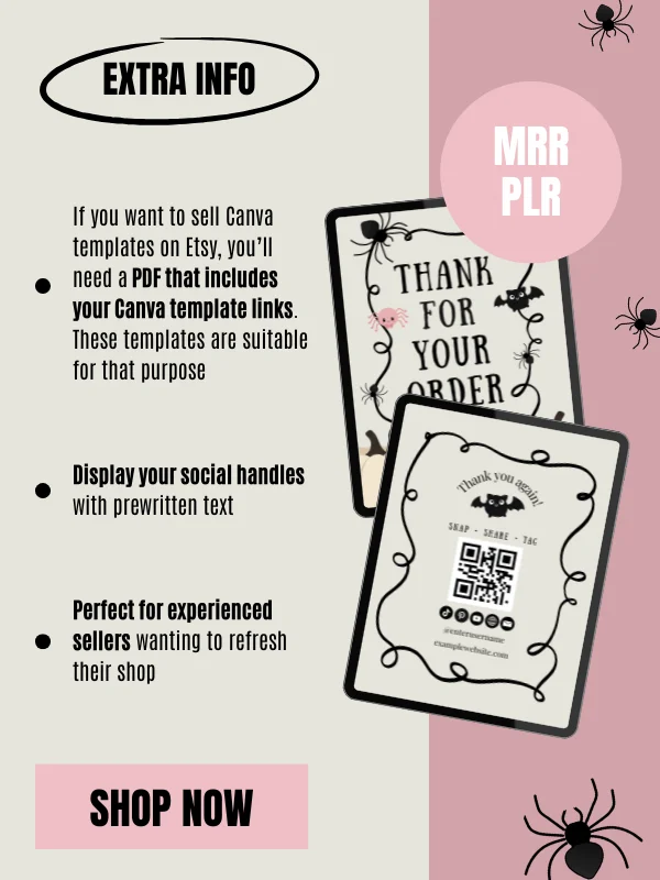 Halloween Thank You Cards Printable Coquette product image (10)