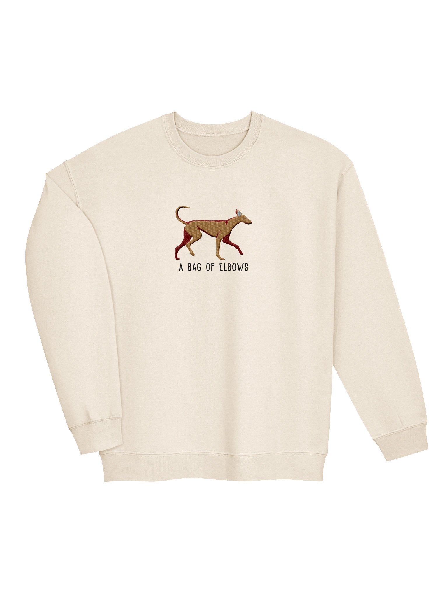 A Bag of Elbows Sweatshirt (Embroidered) of an Ibizan Hound(Tan) product image (6)