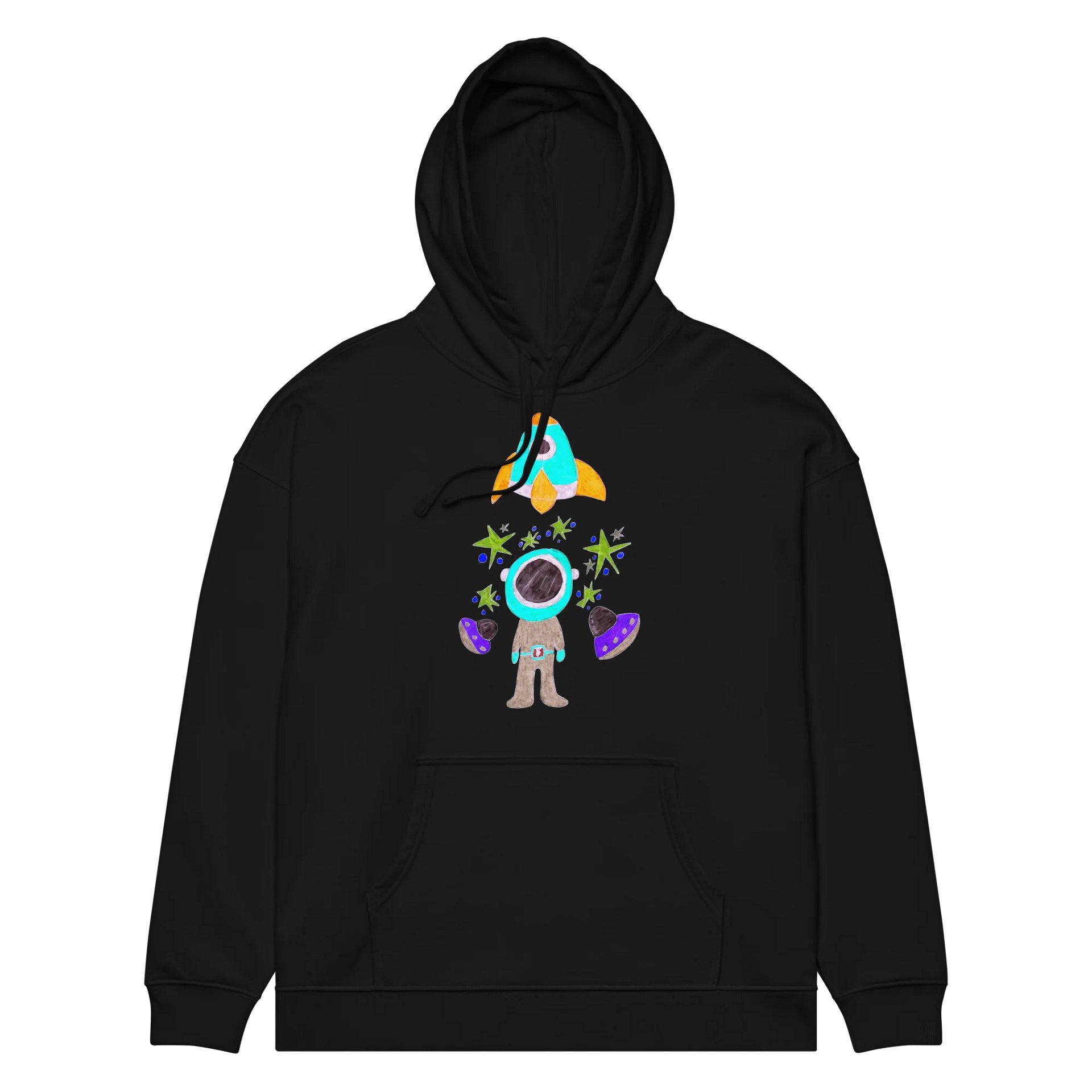 Abstract Cosmic Traveller Organic Hoodie product image (1)