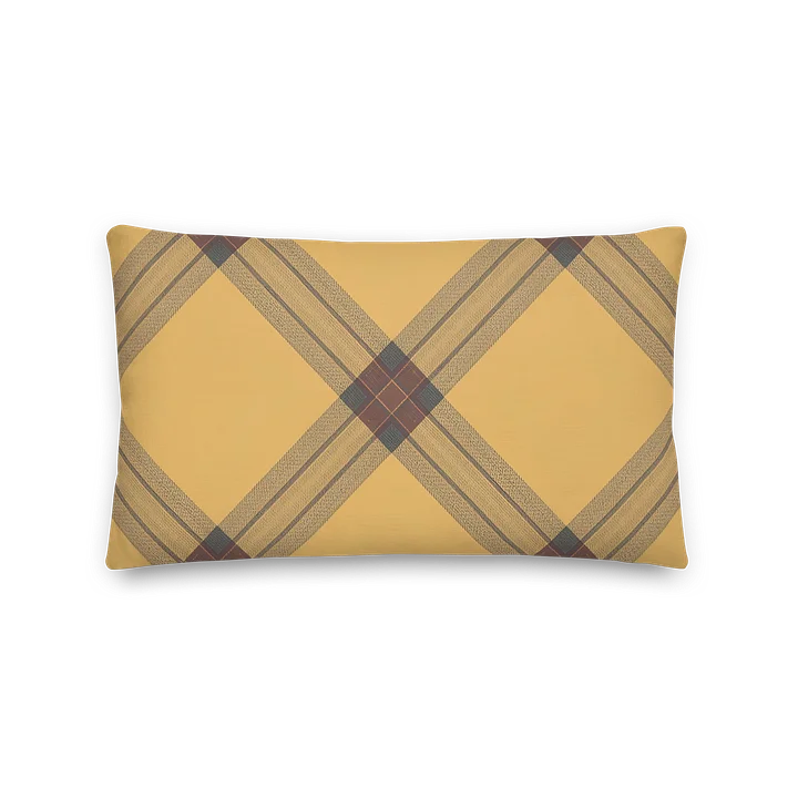 Mustard Lattice Geometric Throw Pillow product image (2)