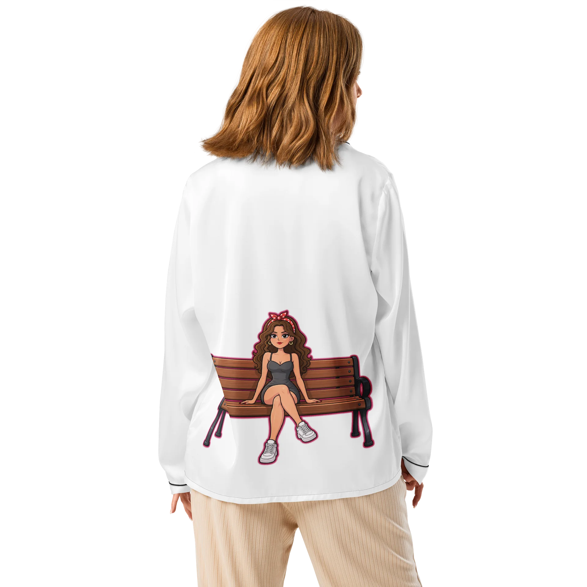 👚 Bluză de Pijama Damă cu Mâneci Lungi „Manteliza” – Amintiri Din Copilărie product image (2)