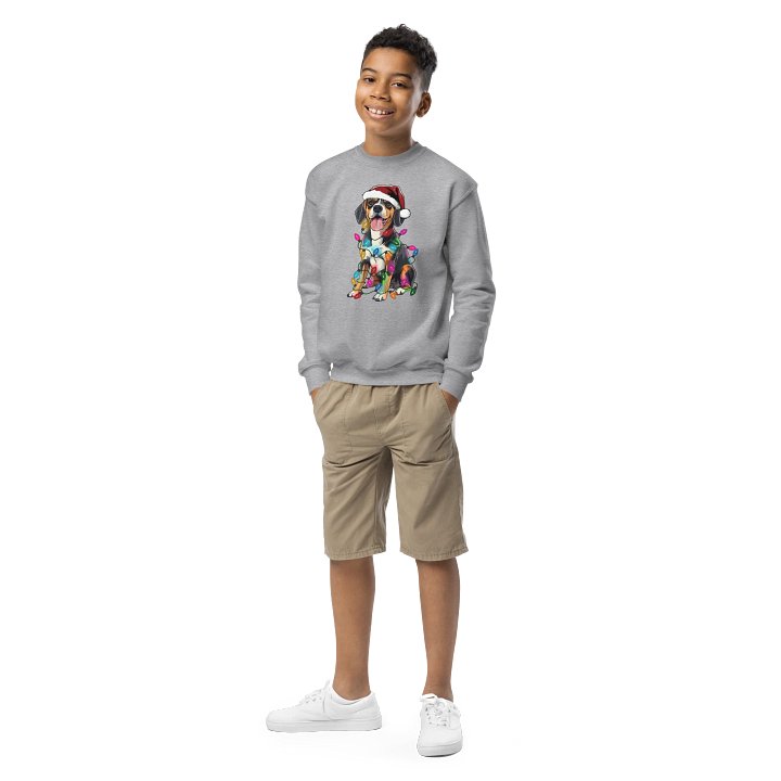 Funny Christmas Beagle(Tricolor) Youth Sweatshirt product image (1)