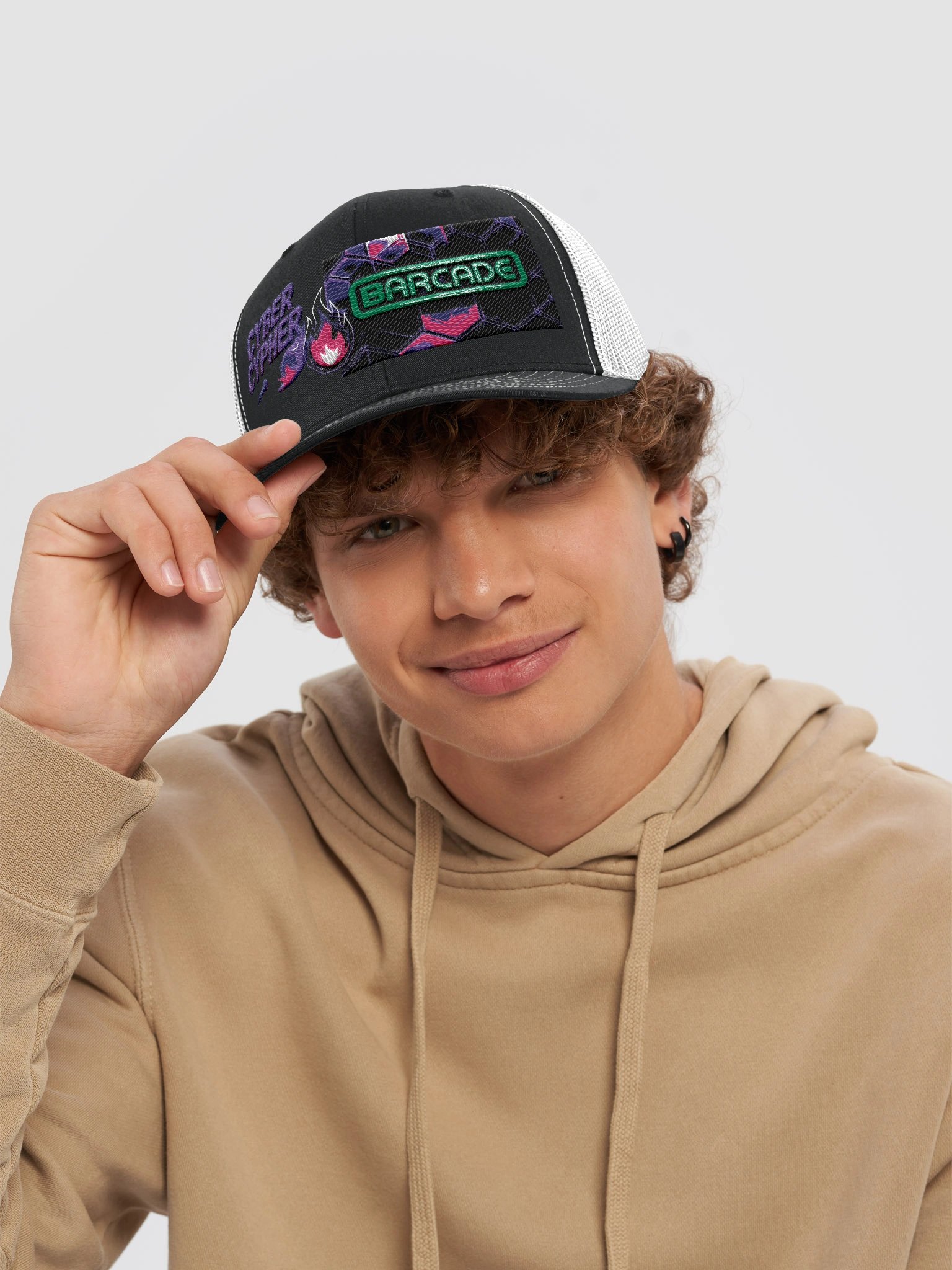 Cyber Cypher Barcade Trucker Hat product image (6)