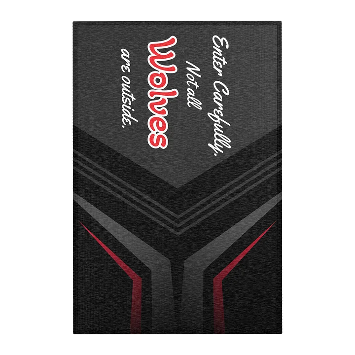 Enter Carefully Wolf Area Rug product image (1)