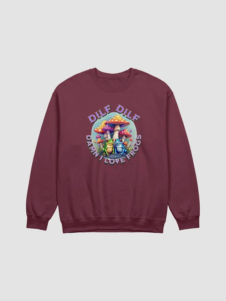DILF Damn I Love Frogs Relaxed Comfort Classic Crewneck Sweatshirt product image (9)