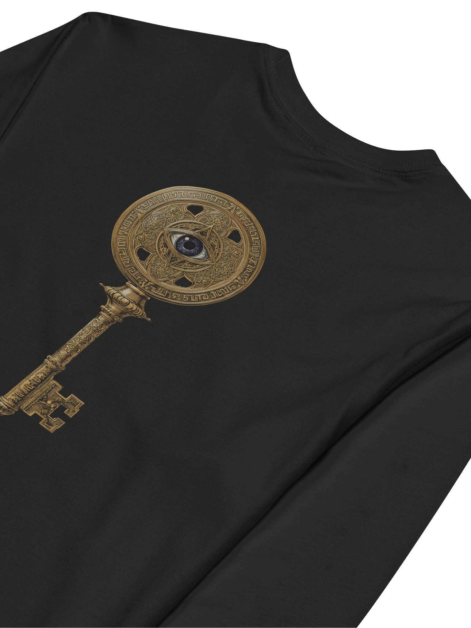 The Gatekeeper’s Key – Black Continuum Edition (Front & Back Print) | Premium Fitted Long Sleeve product image (4)