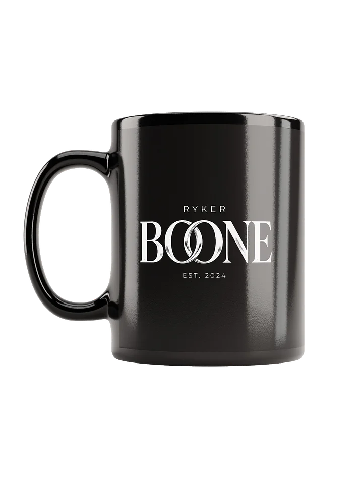 Ryker Boone "Sweet Tea & Blue Jeans" Black Glossy Mug (White Logo) product image (1)