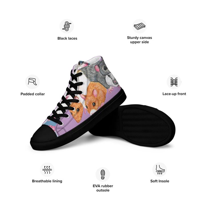 rat mischief High Top Canvas Shoes (womens) product image (2)