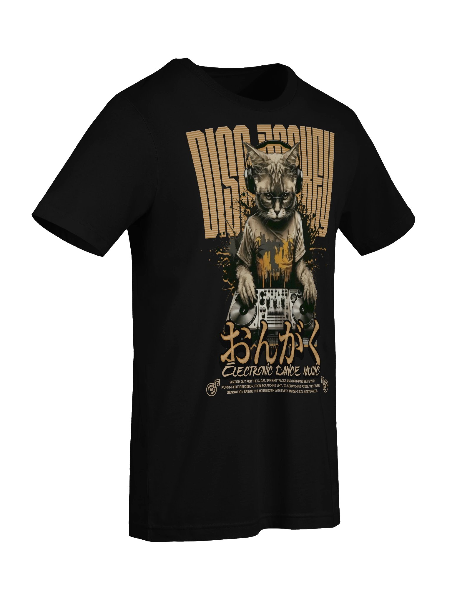 DJ Cat Cute Kitty T-Shirt Disc Jockey Music EDM Love product image (9)