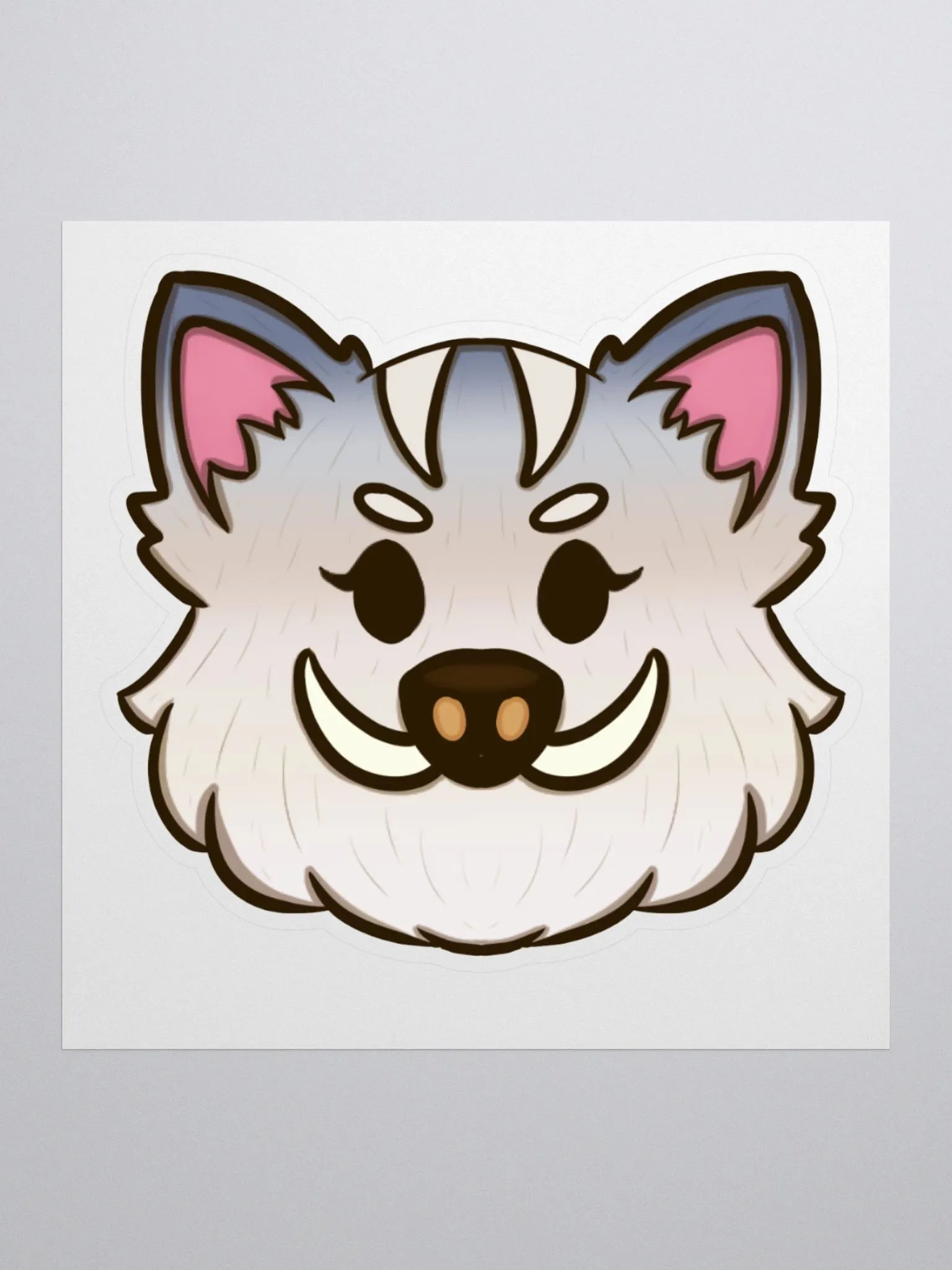 2-Month Boar Badge Sticker product image (1)