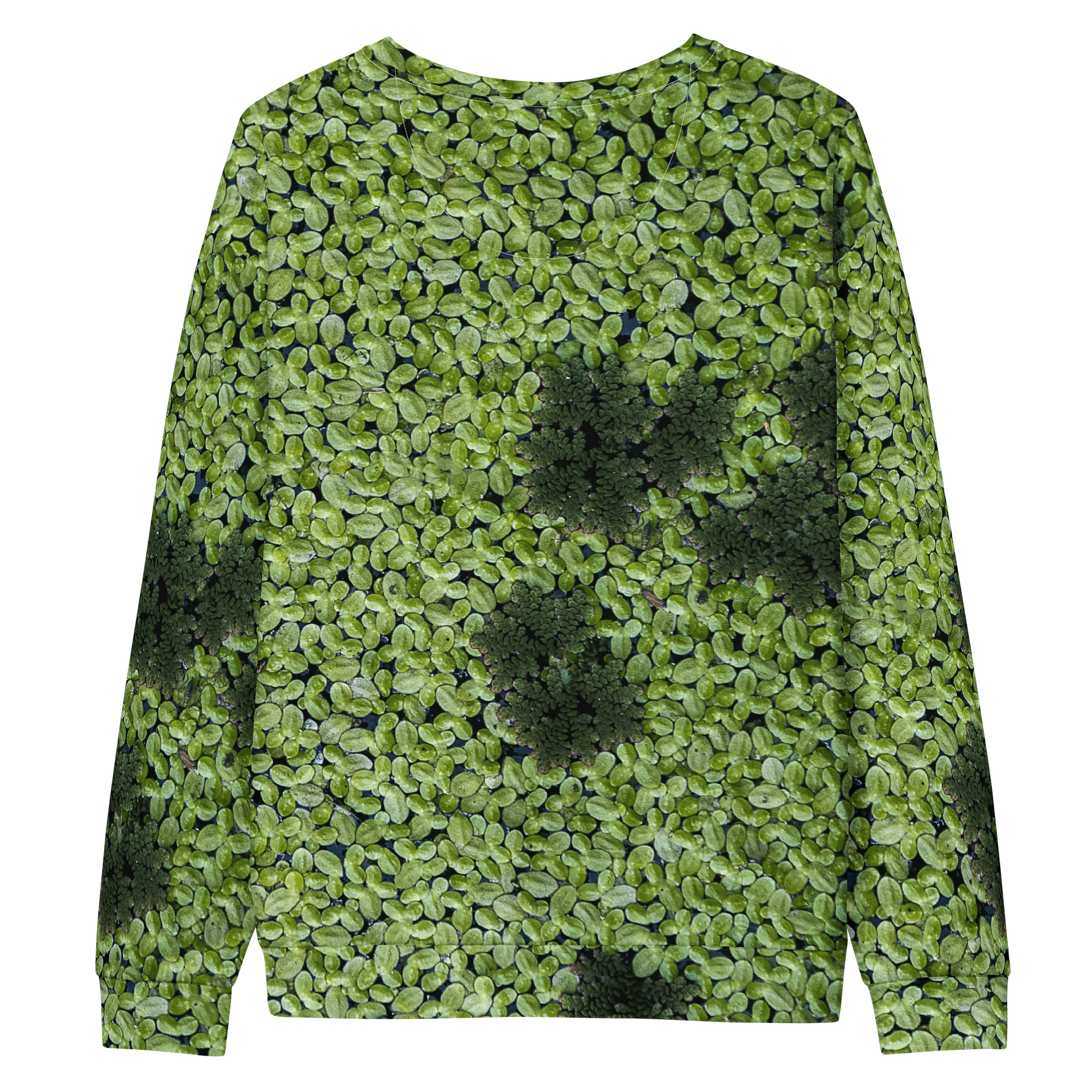 Verdant Life Dark Unisex All-Over Print Natural Cotton Forest Canopy Sweatshirt product image (2)