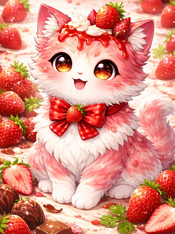 Strawberry Kitty Mousepad product image (1)