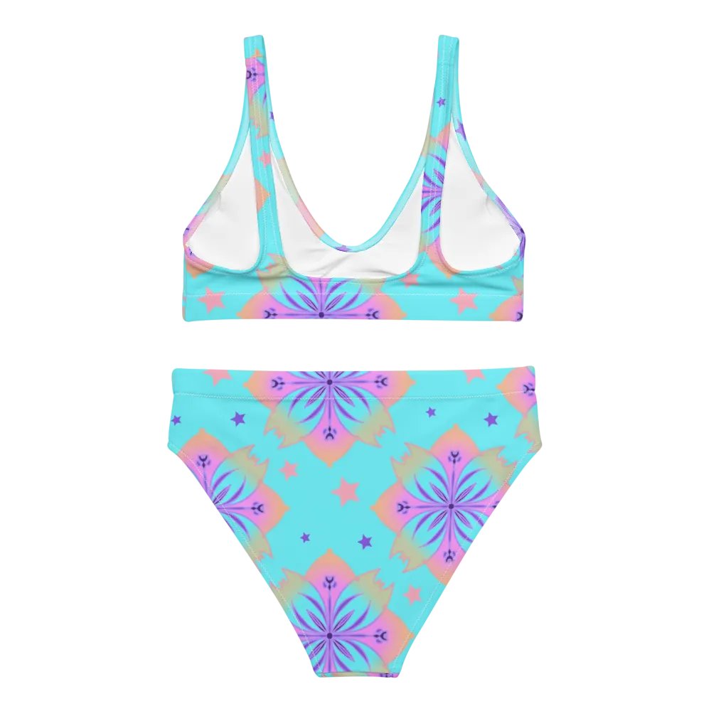 Pretty Pastel Bow Pattern High Waisted Bikini product image (2)