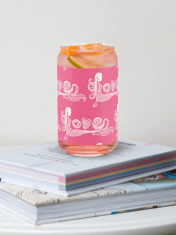 Mermaid Love | Elegant Can-Shaped Glass product image (6)