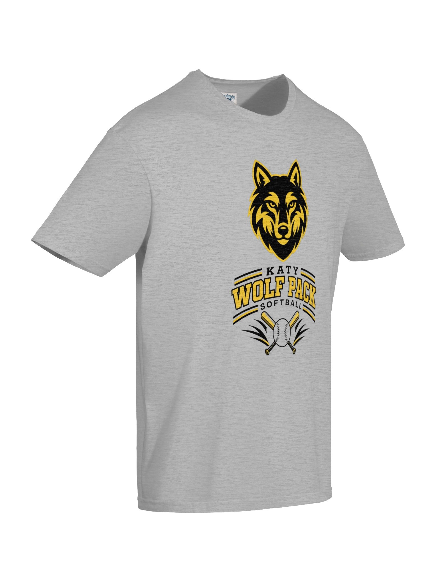 Katy Wolf Pack Softball Tee (White or Grey) product image (2)