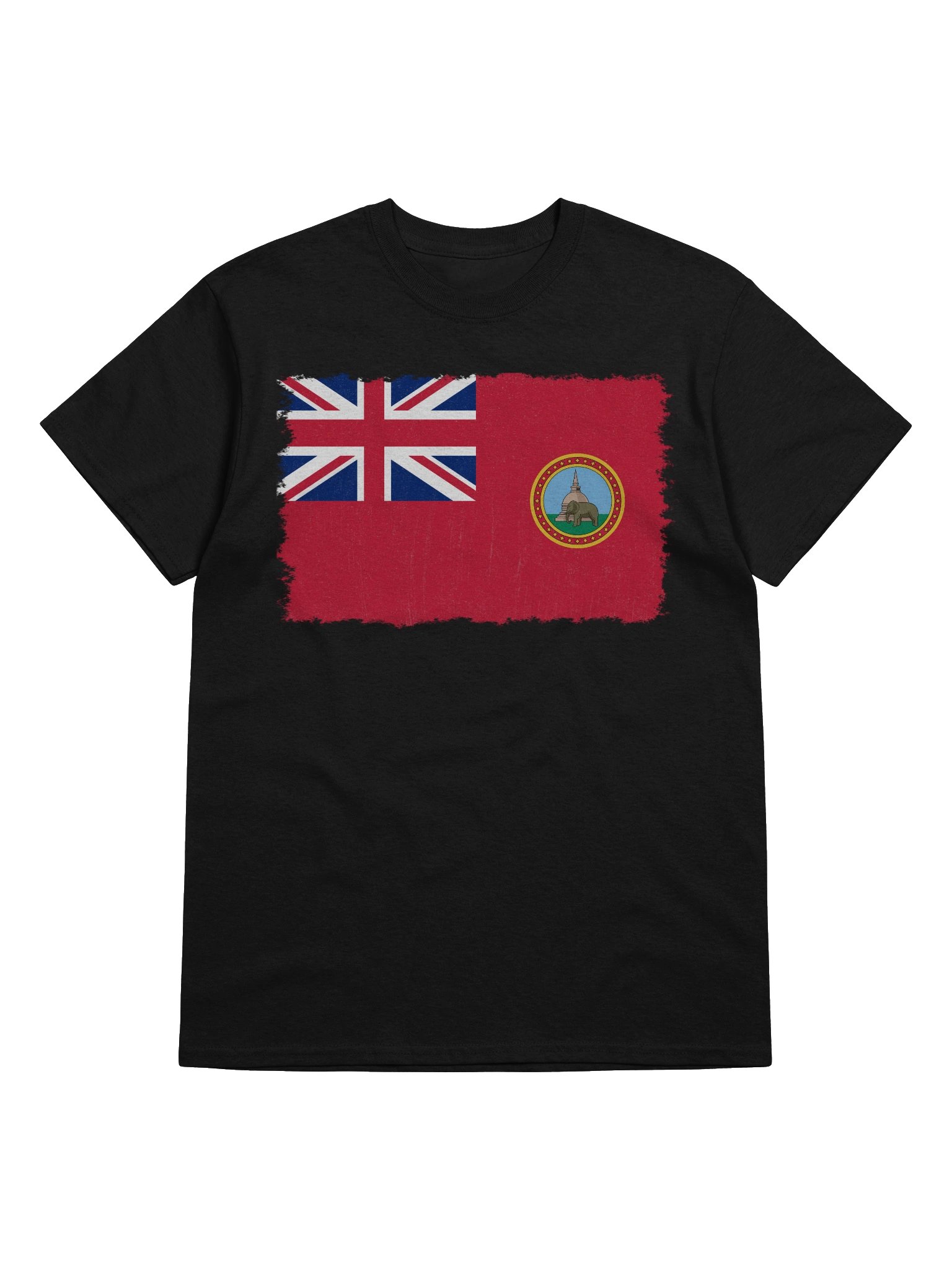 British Ceylon Red Ensign Flag (1875–1948) Distressed T-Shirt product image (5)