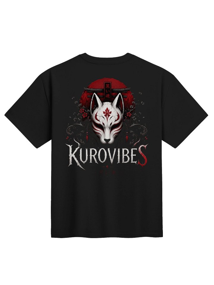 Kitsune Spirit – Japanese Kitsune Mask Oversized Graphic T-Shirt | Dark Streetwear product image (2)