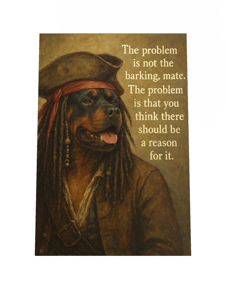 Pawsome Pirate Rottweiler Poster product image (1)