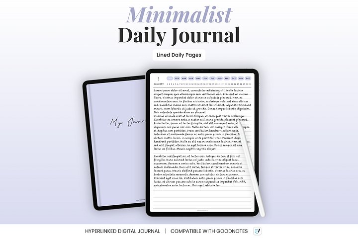 Digital Lined Journal - Purple product image (1)