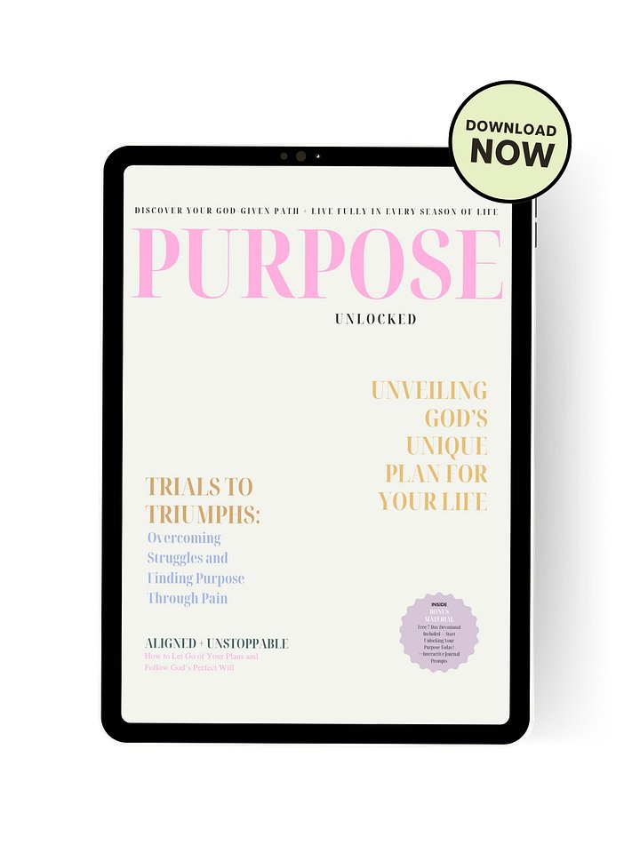 Purpose Unlocked: Unveiling God's Unique Plan For Your Life E-Book product image (1)
