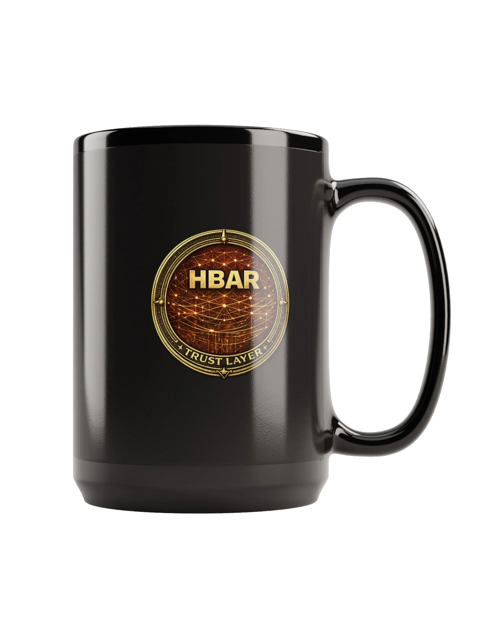 T-Bone Crypto Coin Crest Mug (HBAR | Trust Layer) | Black