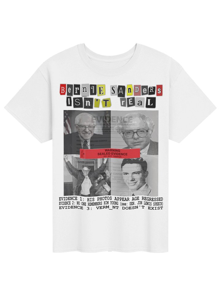 HE ISN'T REAL! (white) — T-SHIRT product image (1)