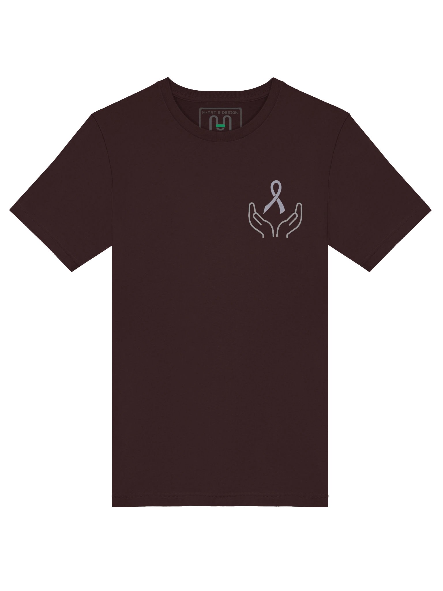 General Cancer Awareness Unisex T-Shirt, Lavender Ribbon Hands Tee, product image (3)