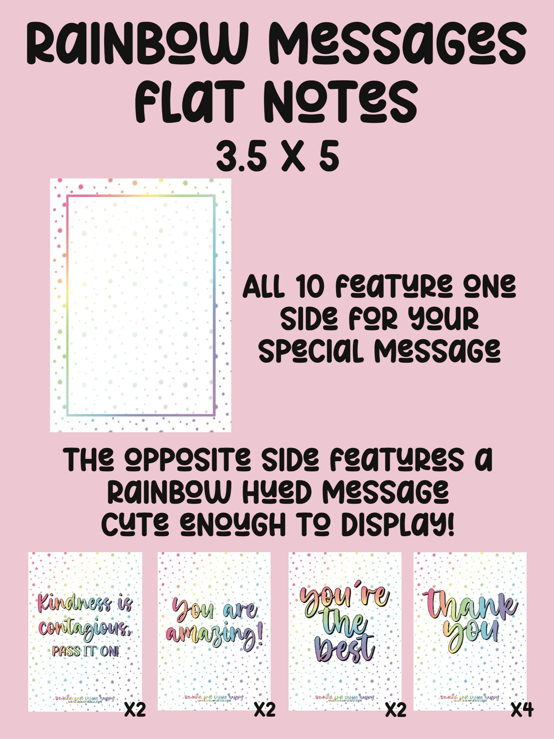 rainbow messages flat notes product image (1)