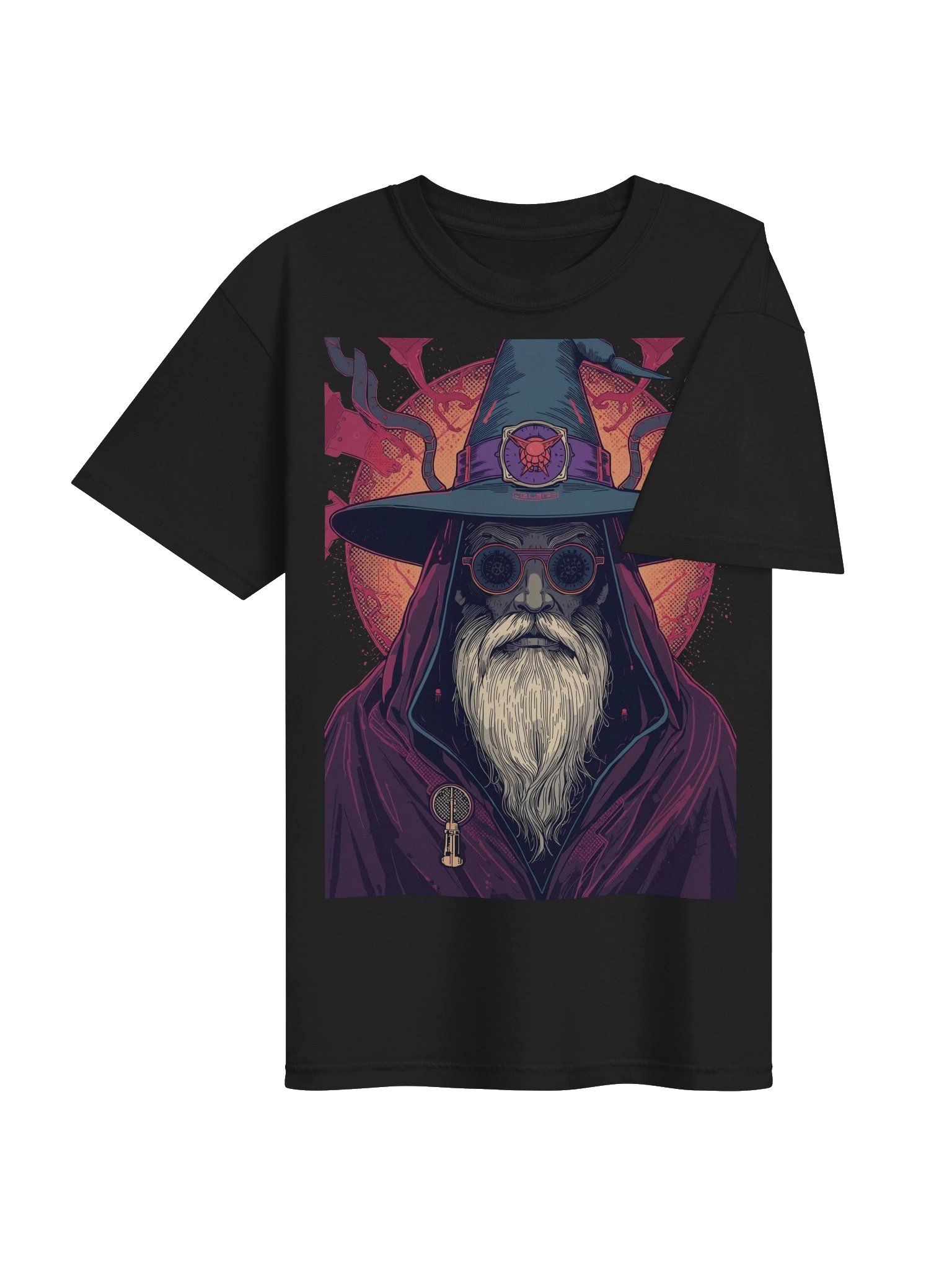 Retro Wizard Portrait Heavyweight T-Shirt product image (7)