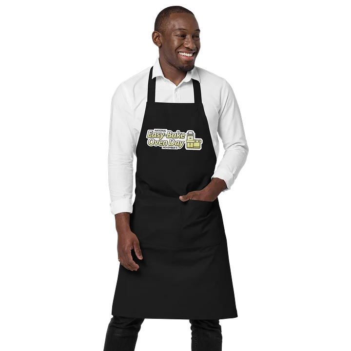 Organic cotton apron with yellow logo product image (2)