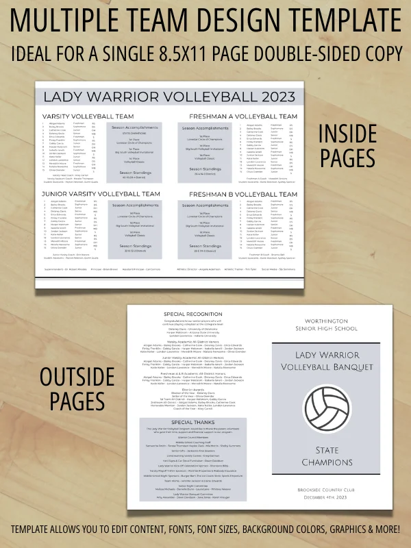Multi-Page Bi-Fold Program or Brochure Template product image (2)