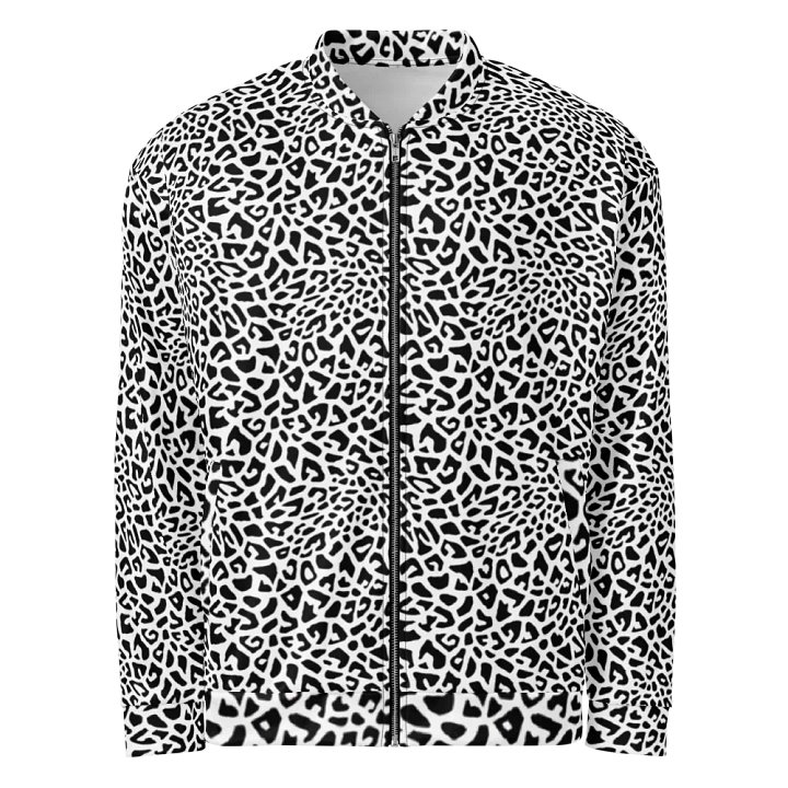Silver Leopard Bomber Jacket product image (1)