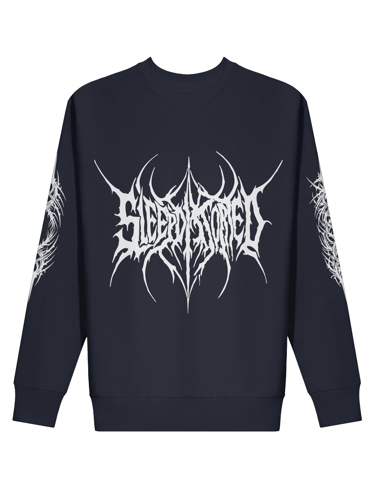 White sleepDistorted logo sweatshirt product image (2)
