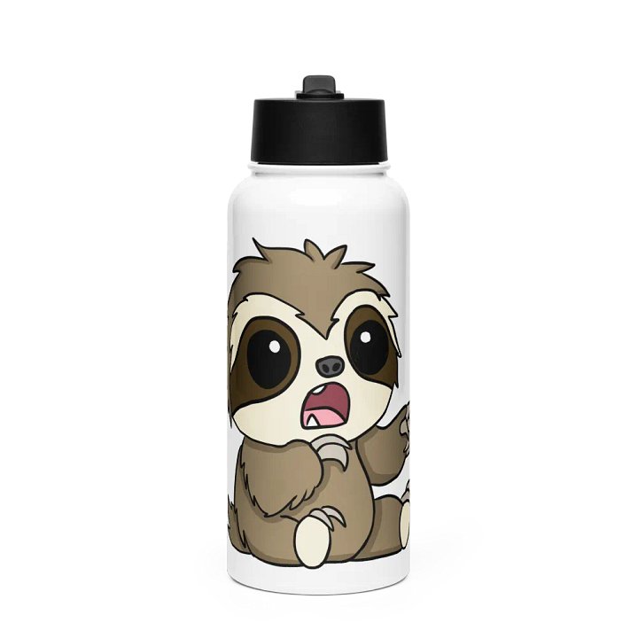 Stainless Steel Water bottle With Straw - Point product image (1)