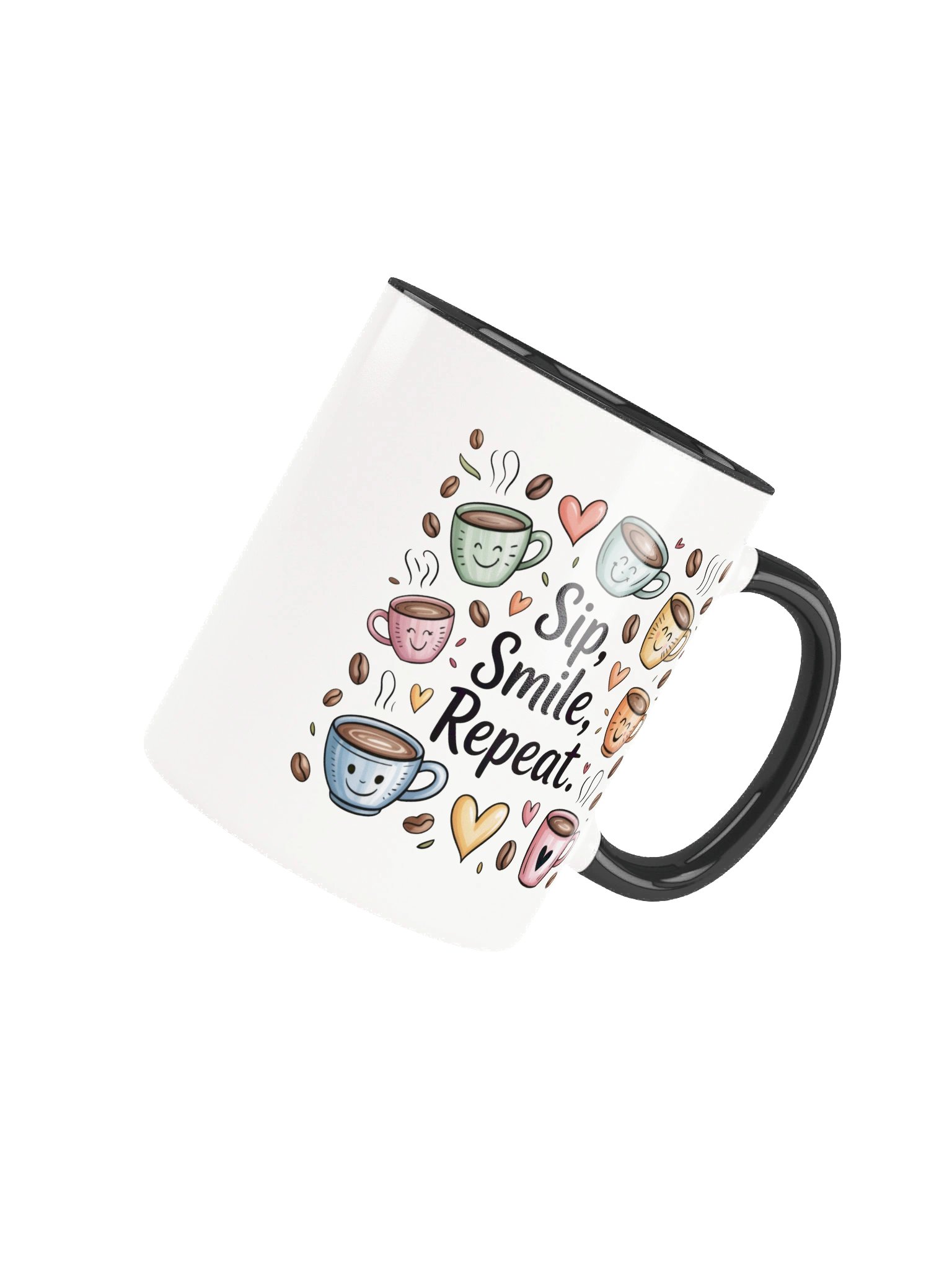 Sip Smile Repeat Coffee Mug - with Color Inside product image (4)