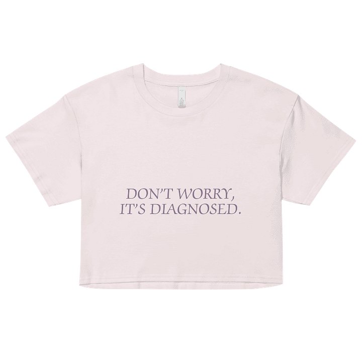 DW, IT'S DIAGNOSED (#8D778F) printed cotton crop top product image (19)