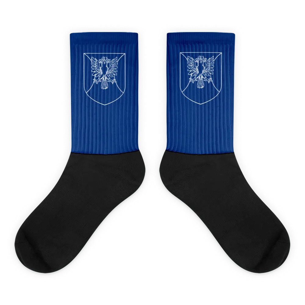 White Colorless Emblem Socks product image (1)