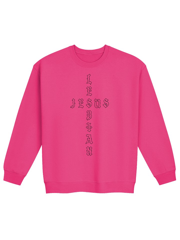 Lesbian Jesus Crewneck - Pink product image (1)