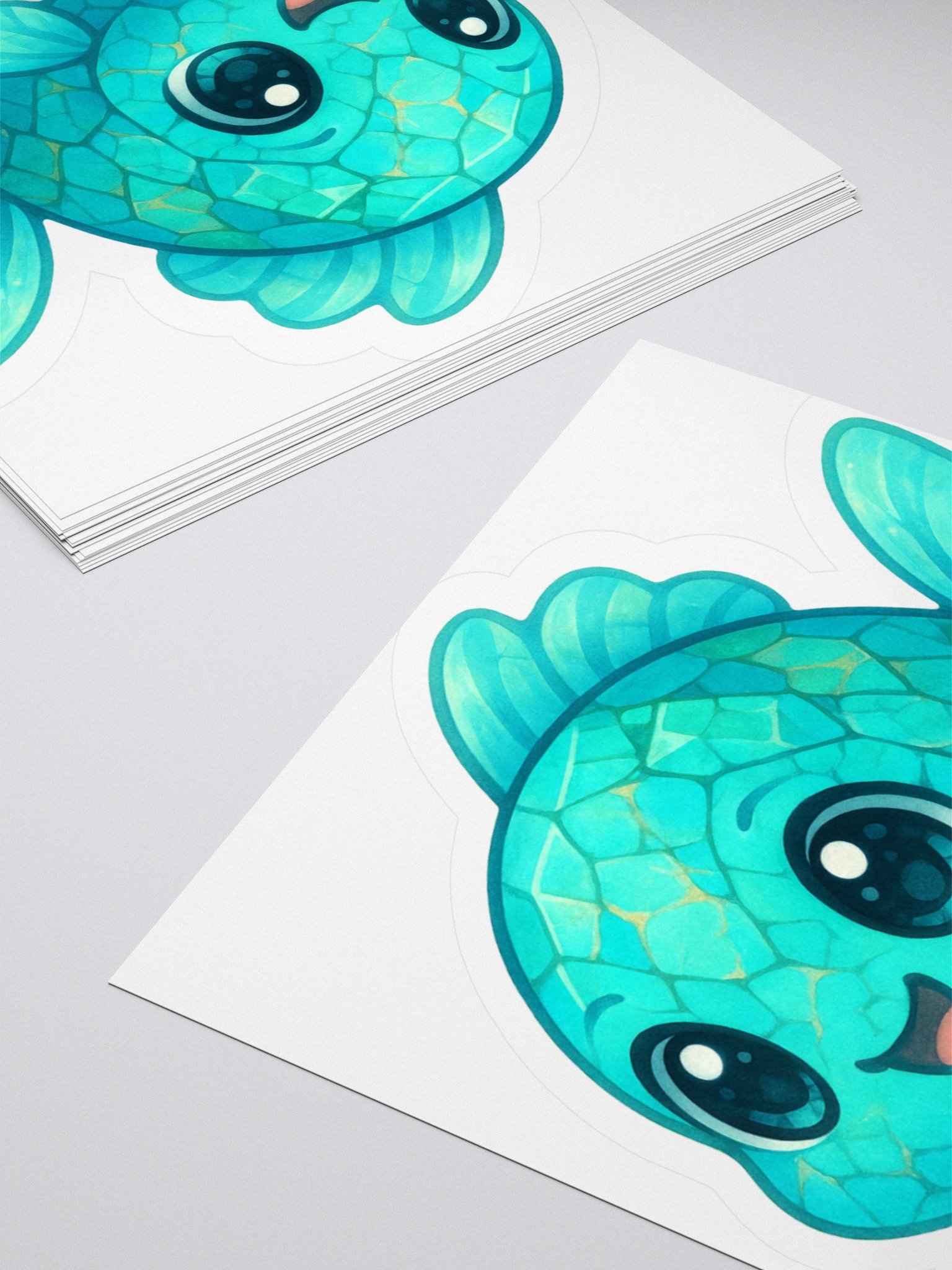 Turquoise (December) Fish Sticker product image (7)