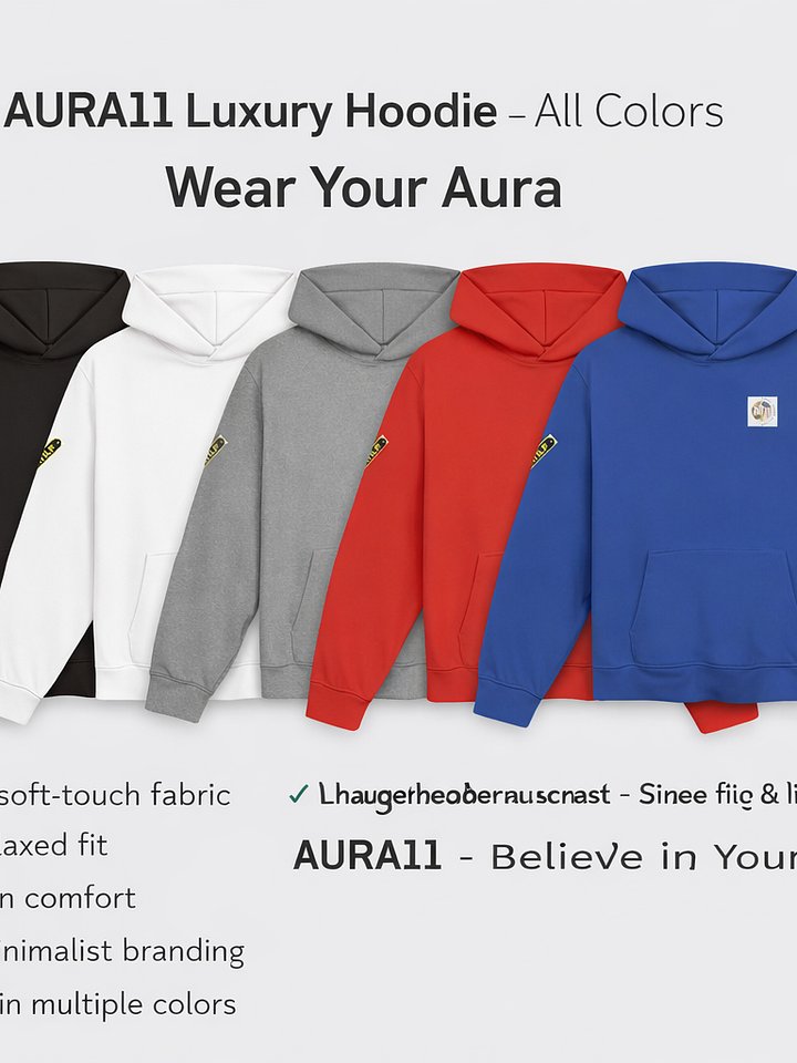 AURA LUXUERY Eye Symbol Oversized Hoodie product image (2)